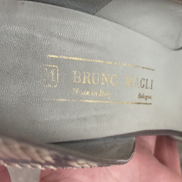 Vintage Snakeskin Peep-Toe Heels - Picture 4 of 5